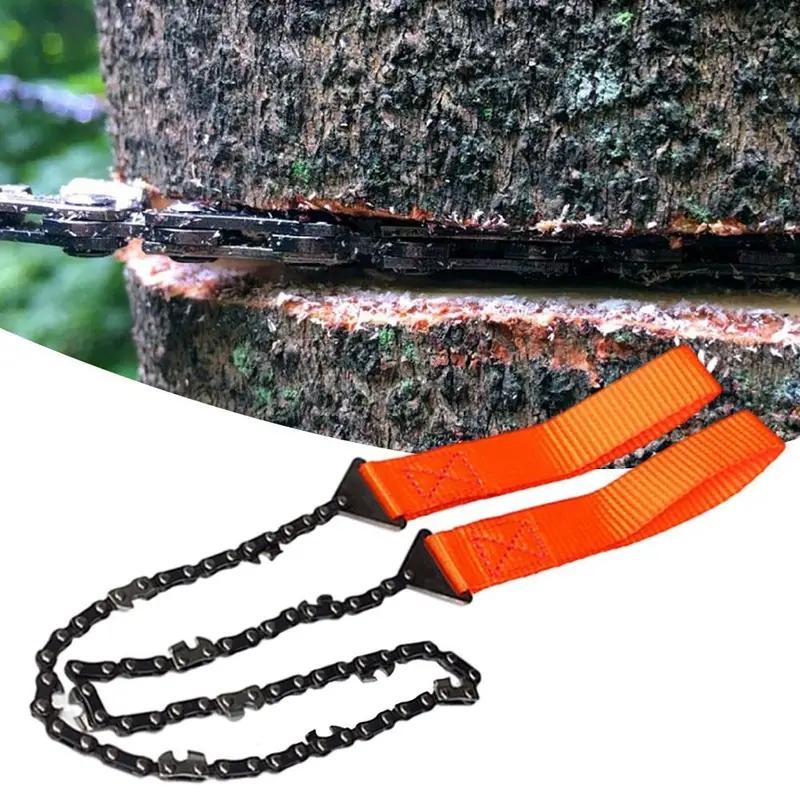 Pocket Chainsaw, 1 Count Outdoor Survival Hand Chainsaw, Survival Gear, Manual Hand Steel Rope Chain Saw, Outdoor Emergency Tool Kit, Portable Hand Tools