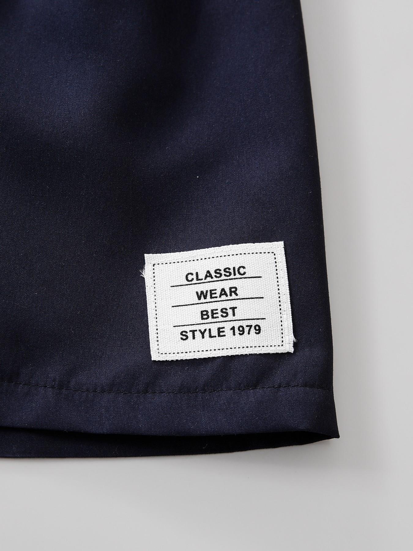 Boys' Summer New Set, Button Front Collar Shirt Short Sleeve Fake Two-Piece Design, Navy and Stripes, Breathable Shorts, 2 Pieces