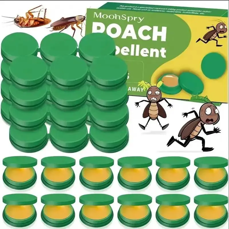 Moonspry 48-Piece Cockroach Killer Pesticide Kit Box - Indoor Roach Bait Gel, Roach Trap, Home Kitchen Effective Pest Control Exterminator