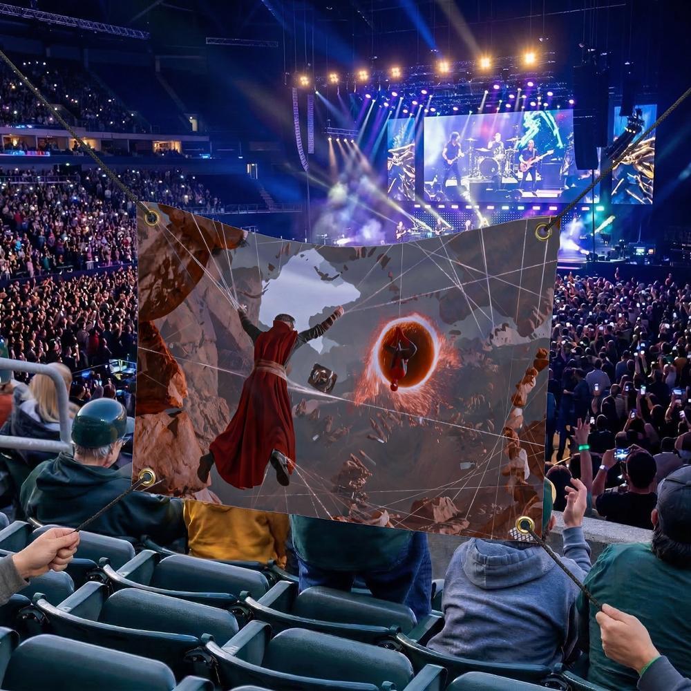 D-Doctor Strange MOVIE Flags Multi Size Atmosphere Flag, Cheerleading Hand Pulled Banner, Portable Outdoor Event Flag & Wall Decor for Sports, Parties, Home and Room Decoration