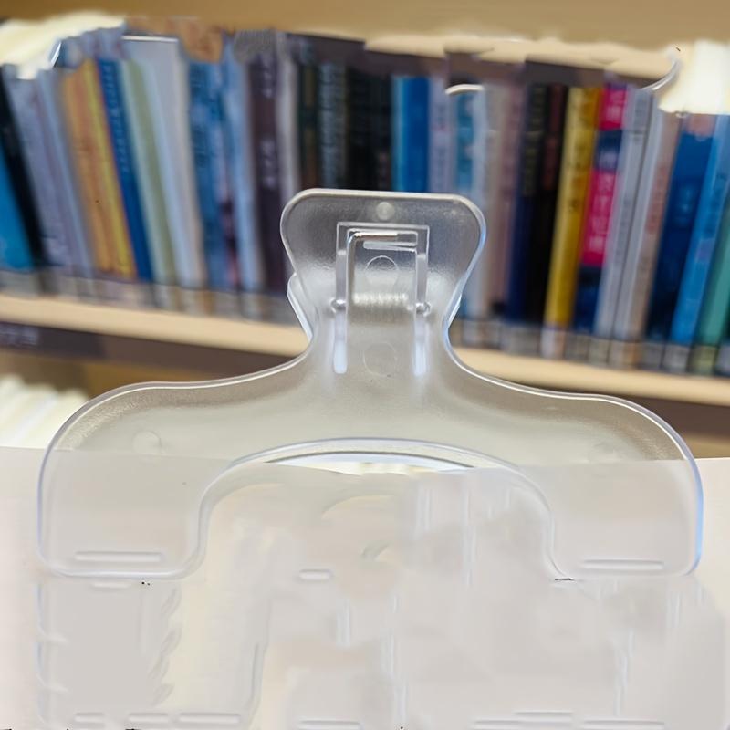 2pcs Students Fix The Book Flip Book Folder with The Cover of The Anti-book Treasure, Premium Plastic Book Clip with Narrow Ruling -Transparent Document Holder for Students, Study Clip for Fine Writing, Multifunctional Stationery, Binder Clip