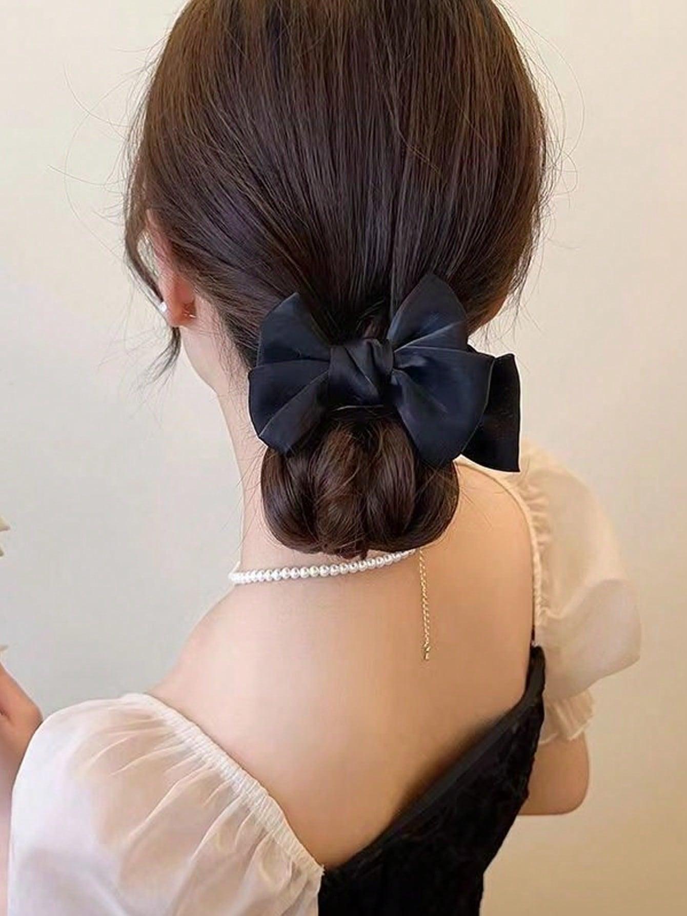 Elegant Large Bow Hair Clip, Multi-Functional Hair Accessory for Ponytails and Buns, Perfect for Daily Use by Women