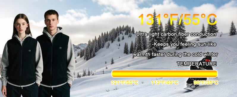 【Includes Power Bank】Norwell Heated Vest Fleece Vest Puffer Vest Women Sleeveless Zip Up Outerwear Stand Collar Quilted Vest Warm Winter Jackets Coats with Pocket