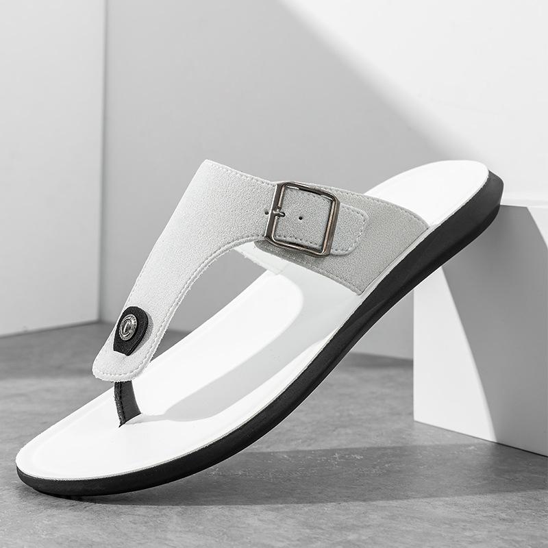 GGOR Allshoe New Summer Men'S Flip-Flops, Fashionable Soft-Soled Beach Shoes, Breathable Open-Toe Sandals, Men'S Shoes in Stock
