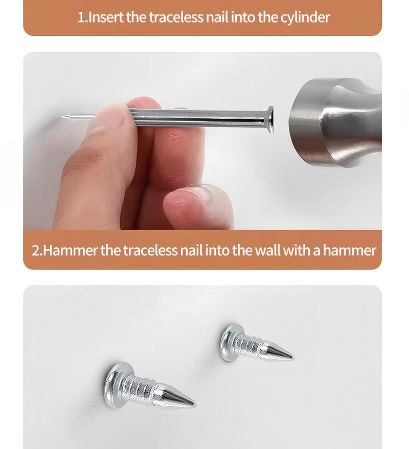 SOPAMI 200 Count Non-Marking Double-Headed Skirting Nails Sturdy Damage-Free Wall Installation Kit for Easy Application Functional Mounting Nails for Baseboards Wall Panels Furniture Cover Plates No Drilling Required