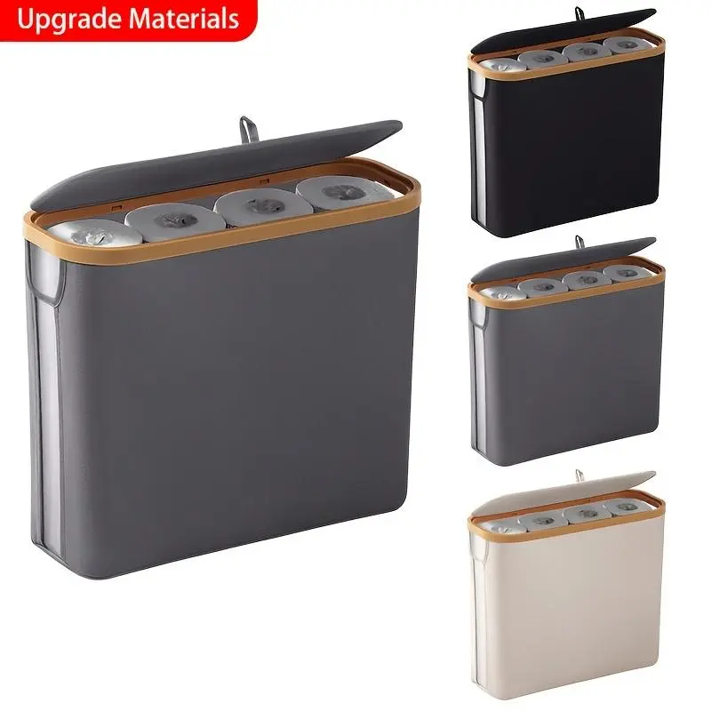 Storage Box with Lid Dust-Resistant Oxford Fabric Bathroom Organizer, Spacious Flip-Top Toilet Paper Holder Basket for Contemporary Bathrooms, Versatile Home Storage Solution & Gifts