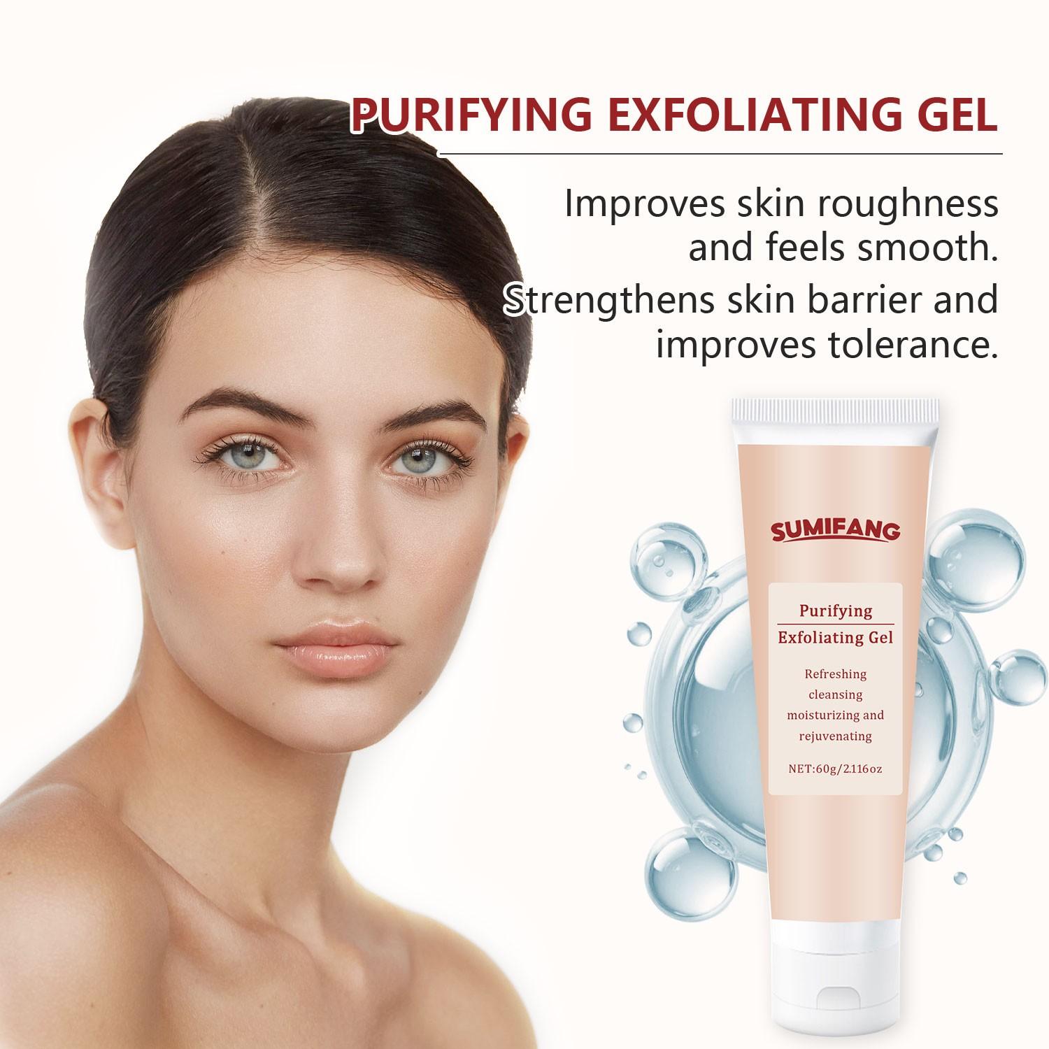 SUMIFANG Exfoliating Body Gel 60g | Purifies pores + Deep cleanses + moisturizes, all in one bottle | Say goodbye to roughness and dullness, massage directly onto dry hands and face.