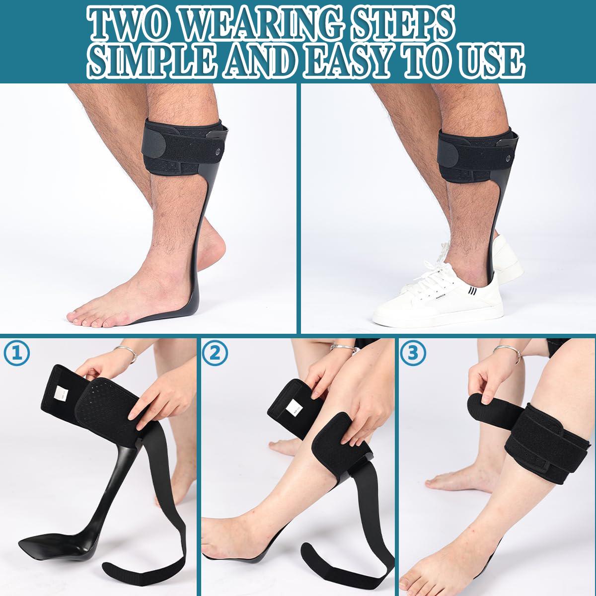 AFO Drop Foot Brace – Lightweight Ankle Foot Orthosis, Stabilizer for Foot Drop & Postural Correction – Men Women Daily Rehab Support
