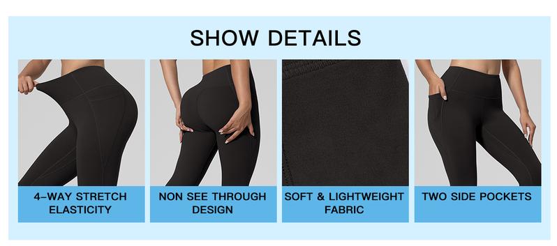 CHRLEISURE fitness legging 5-piece set High Waisted Sports Leggings with Pockets for Women - Soft Athletic Tummy Control Pants for Running Cycling Yoga Workout Leggings yoga legging