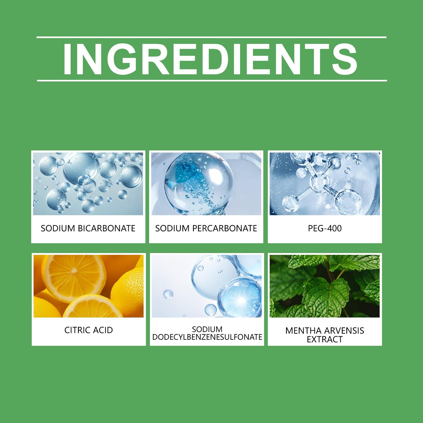 2-Pack Toilet Cleaning Tablets (12pcs*2), Daily Bathroom Toilet Cleaner, Deodorizer, Fresh Air, Stain & Scale Remover, Clean & Refreshing