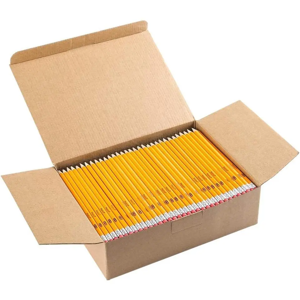 Wood-Cased #2 HB Pencils Bulk, 320 Count, Pre-sharpened | Box of Number 2 Pencils, Yellow, School Pack