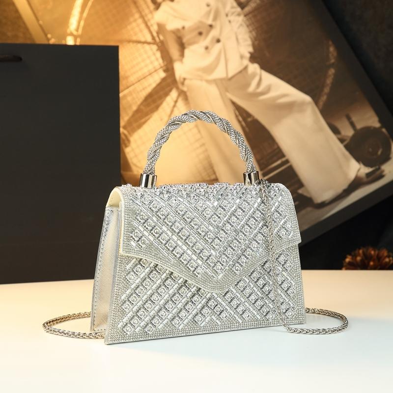 Luxury Rhinestone Handbag, Perfect for Evening Gowns, High-End Sparkling Crossbody Bag, Elegant Clutch for Special Occasions