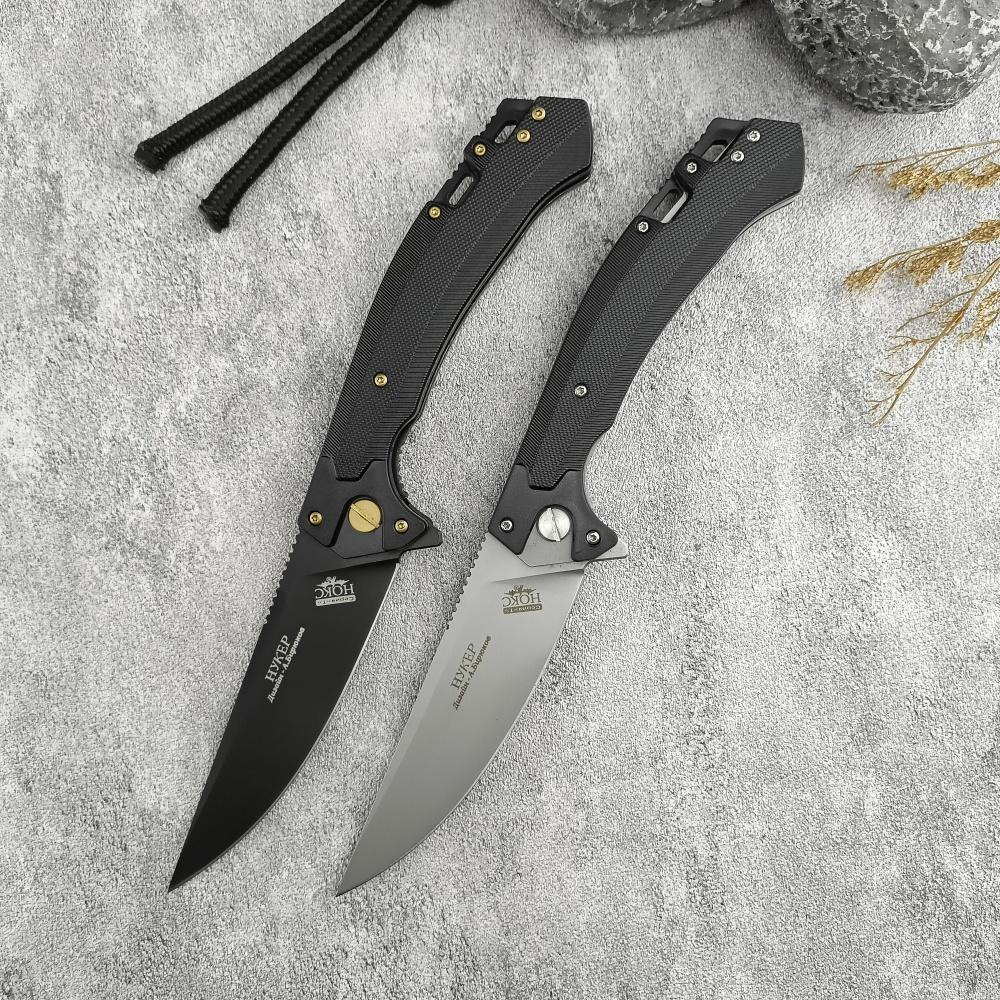 Russian Outdoor Pocket Folding Knife: High-Quality Dragon Fiber Handle, 440C Blade – Portable Survival Knife for EDC, Adventure, Camping, and Outdoor Use