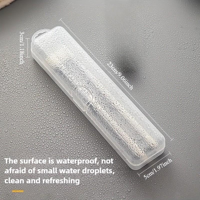 2pcs Transparent Dust-Proof Plastic Toothbrush Travel Container, Portable Toothbrush Holder, Easy Clean, Ideal for Travel and Home Use