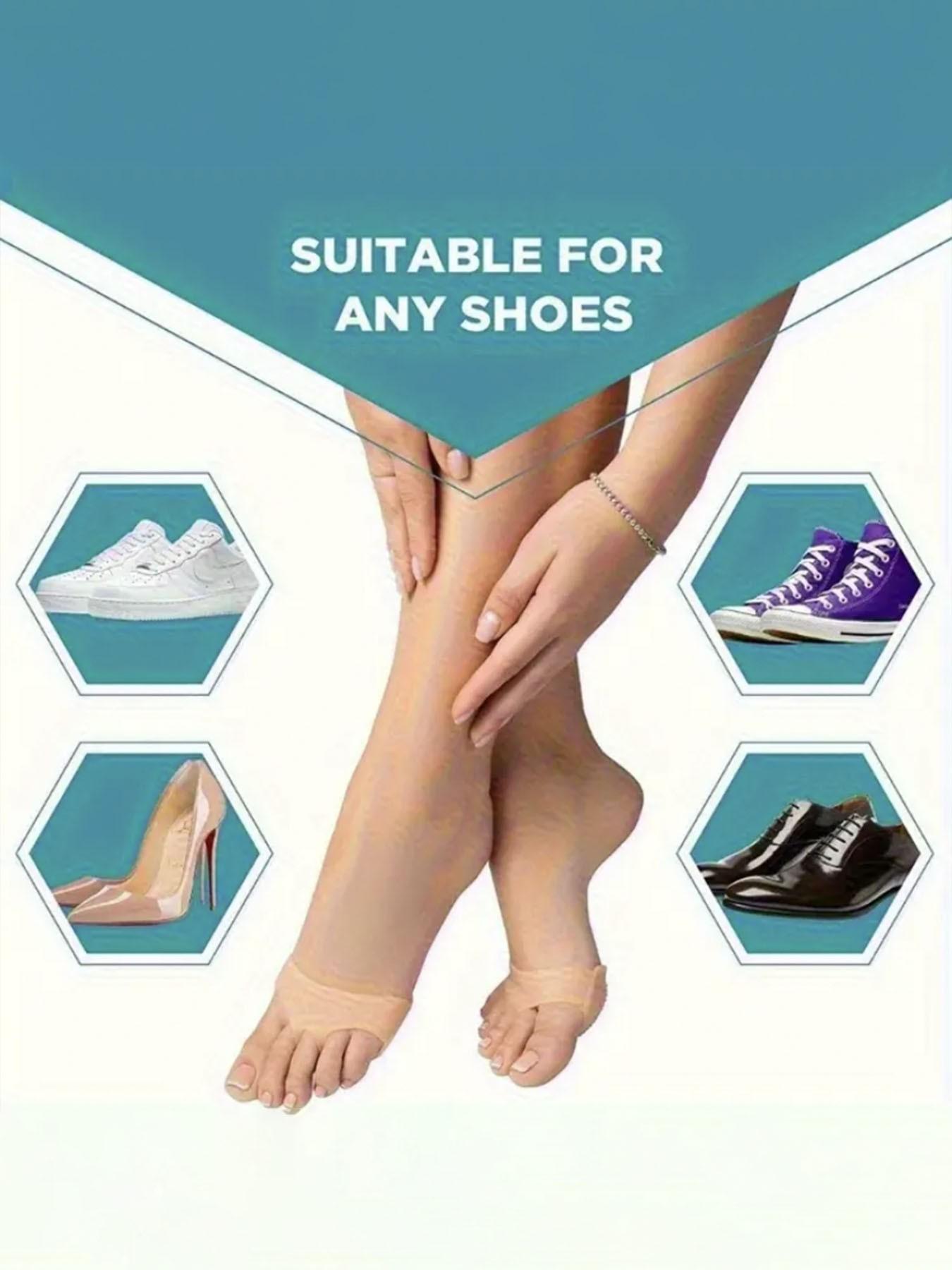 2 Pairs Honeycomb Silicone Soft Forefoot Pads, Anti-Slip Breathable Heel Pain Relief Insoles, Shoe Insoles
