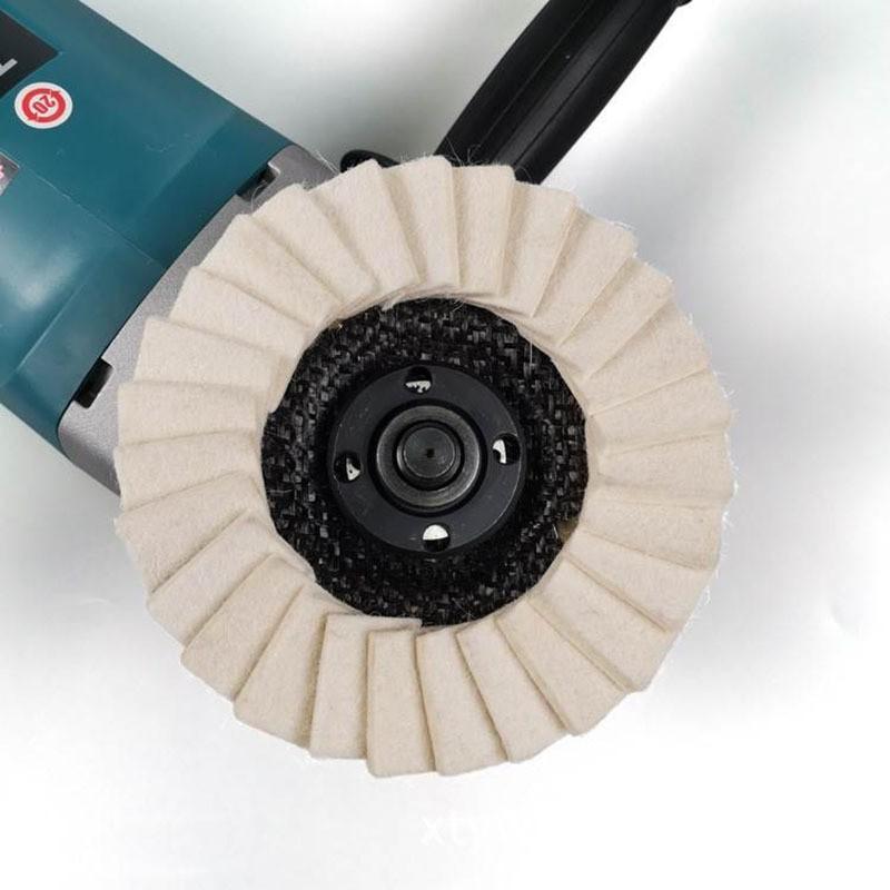 125mm Wool Felting Wheel for Angle Grinder, Easy Scratch Removal, Beginner-Friendly, DIY Home Improvement Tool, Essential Workshop Equipment