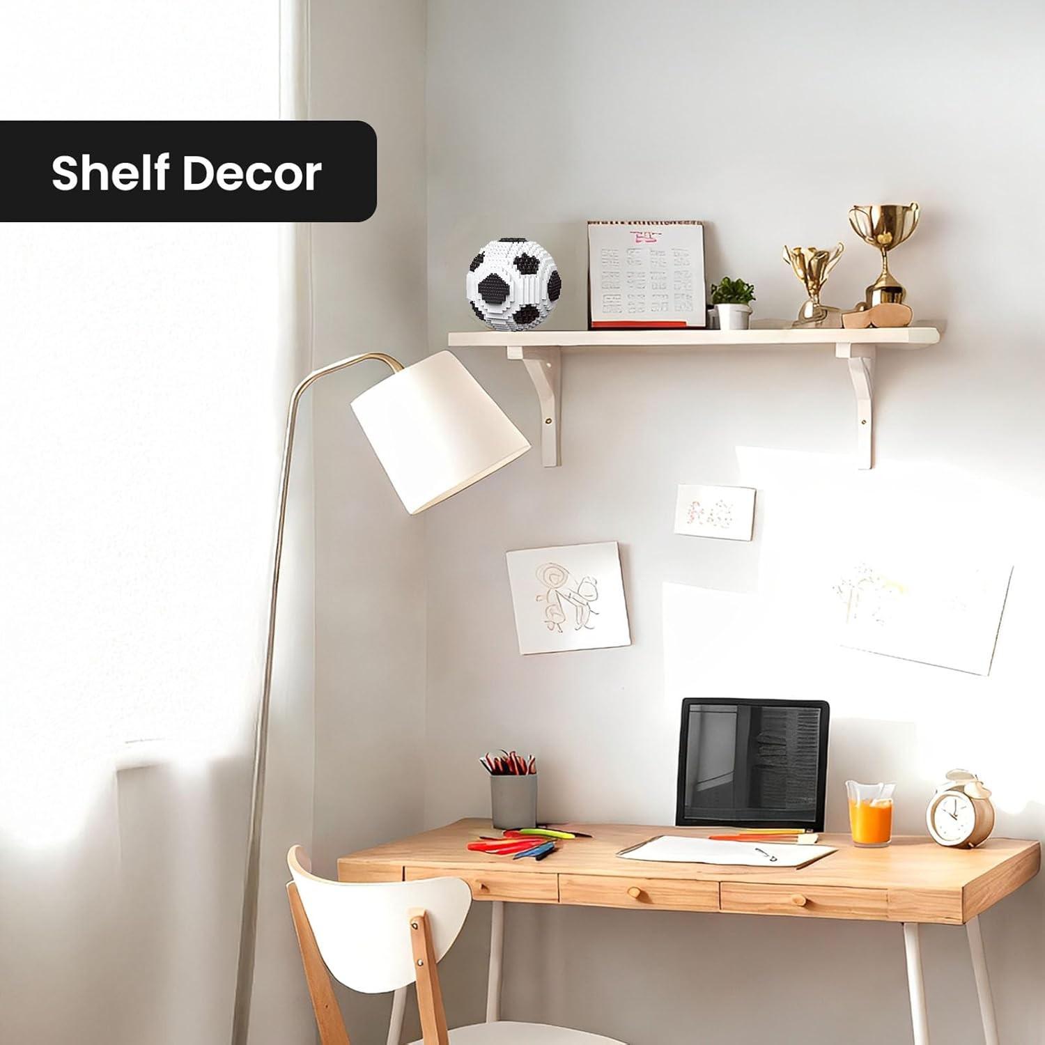 Football Building Blocks Set, 850 Pieces Stem Educational Toy for Kids Aged 8+, Micro Particles Construction Kit, Unisex Gift