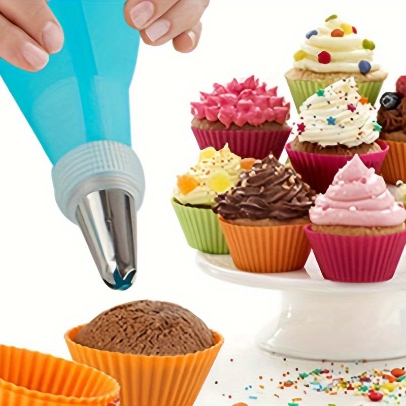 38pcs/set Piping Nozzle & Box Set, Simple Piping Tip & Storage Box For Baking Including 32 Mounting Tips + 2 Mounting Nails + 2 Mounting Bags + 2 Converters)