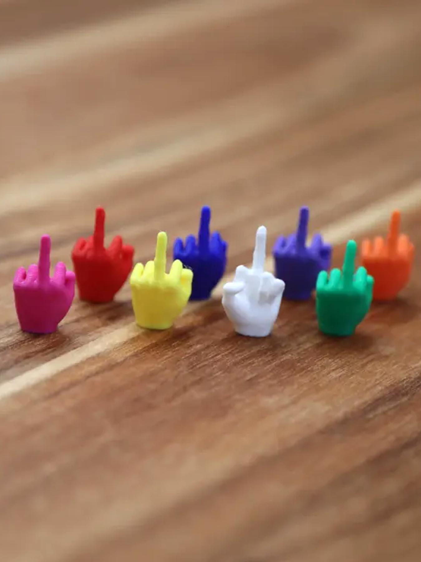10pcs/20pcs 3D Printed Mini Middle Finger, Fun Plastic ”F-U" Gesture, Colorful Or Mixed Colors, Novelty Prank Funny Gift, Can Be Used For Bachelor Party Gifts, Holiday Gifts, Prank Gifts For Boyfriends