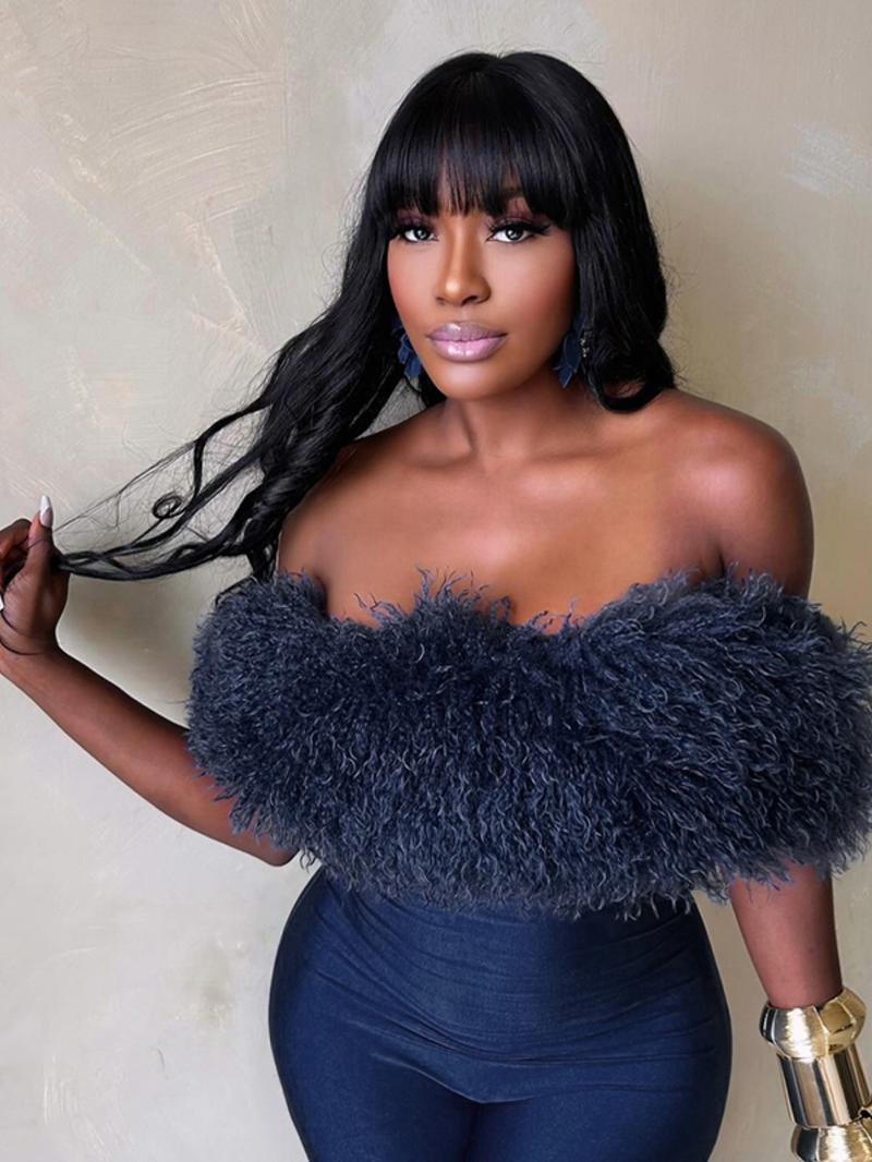 Women's Fashion Faux Fur Casual Jumpsuit, Comfortable Simple Design, Unique Style, Perfect for Daily Wear and Outdoor Activities