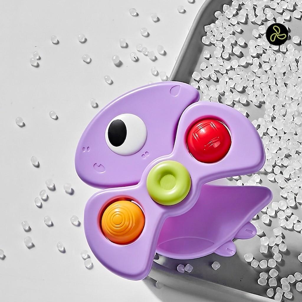 Suction Cup Spinner Toys - 3PCS Set | STEM Sensory Toddler Fidget Spinners for High Chair and Stroller | Interactive Travel Toys for Car Window and Table | Fine Motor Skills Early Development Gift for Baby Boys Girls