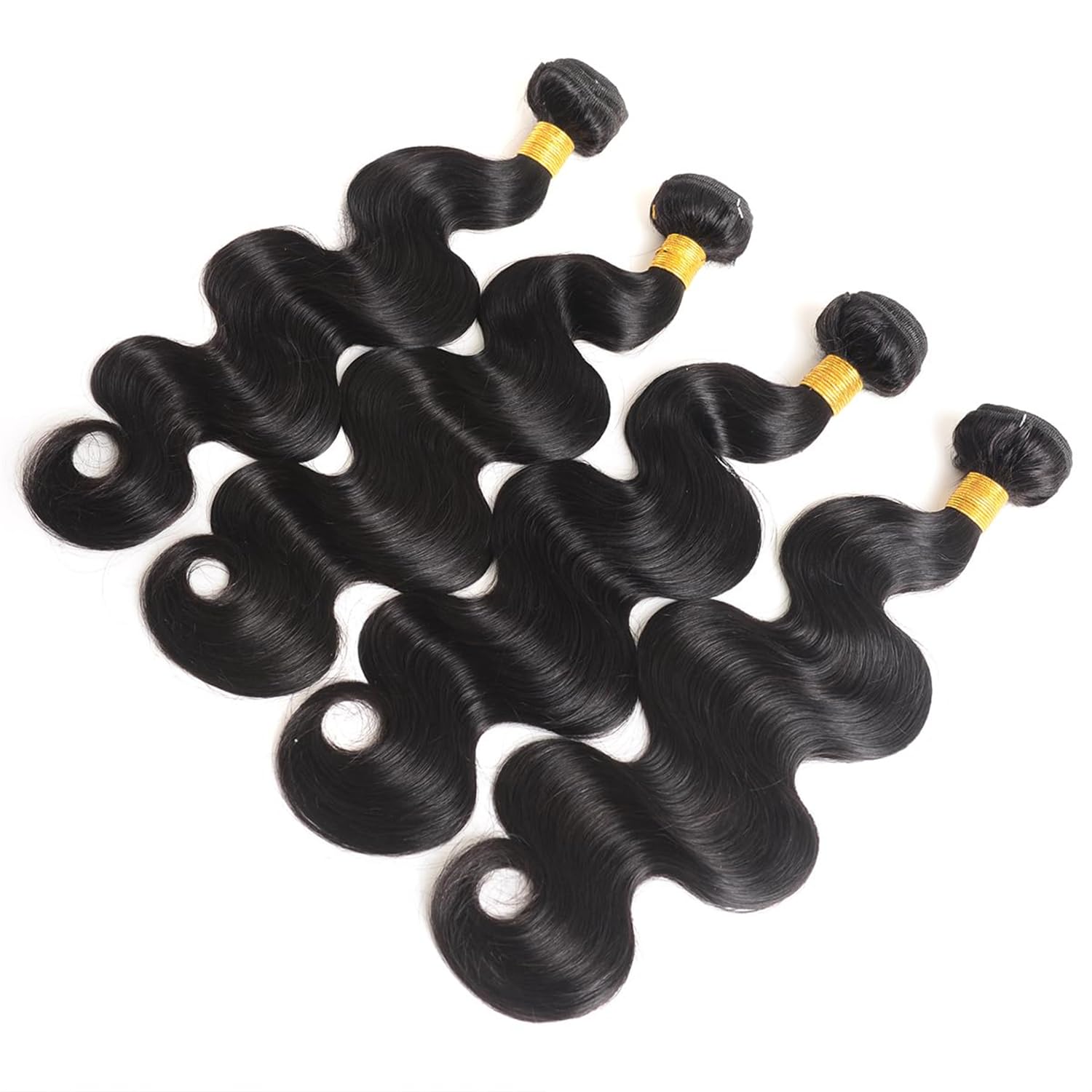 Vinisay Body Wave Human Hair Bundles Raw Indian Human Hair Weave 3 4 Bundles Quick Weave with 4x4 13x4 Closure Extensions Natural Black Sew in Extension