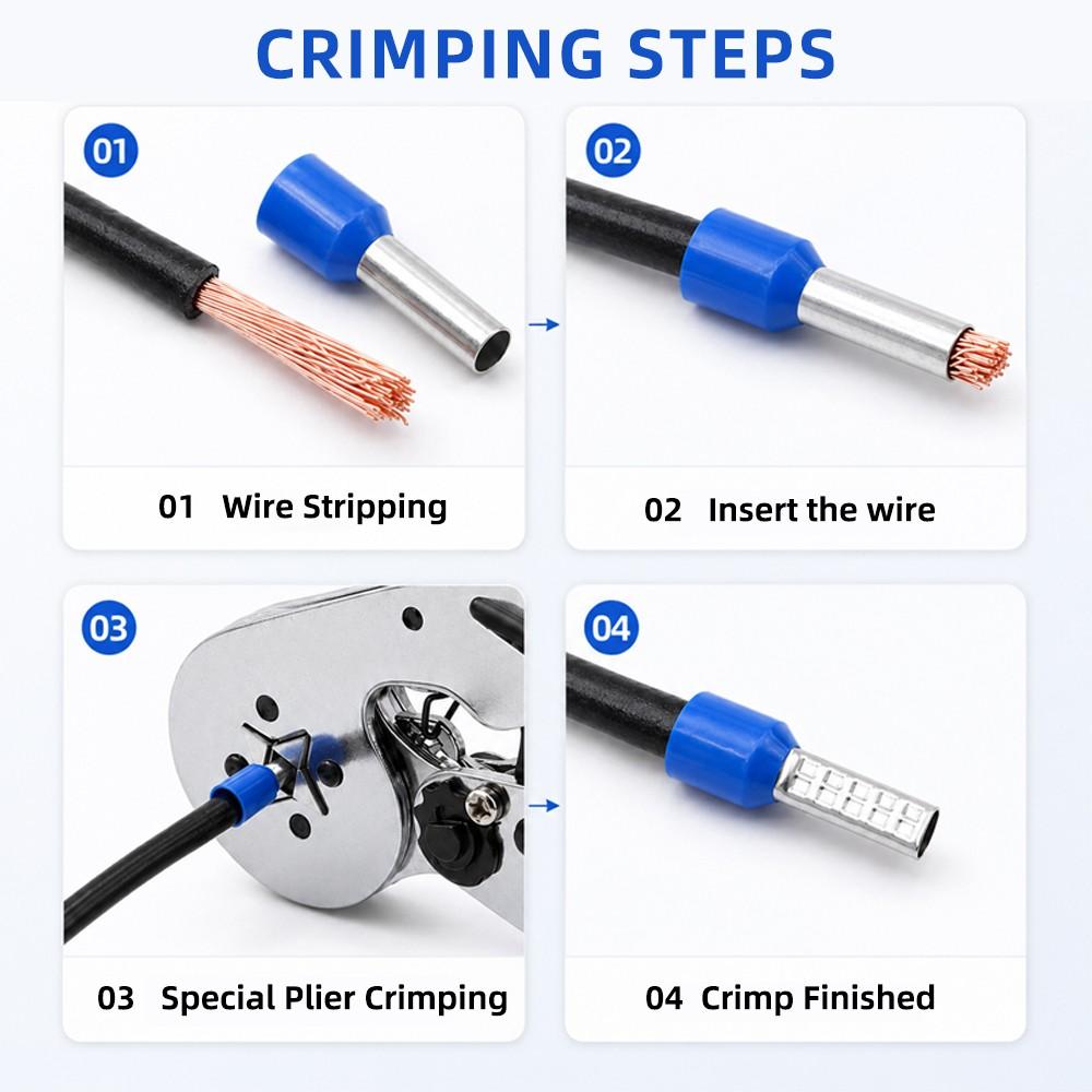 300Pcs Insulated Wire Ferrule Terminal Kit Crimp Connectors