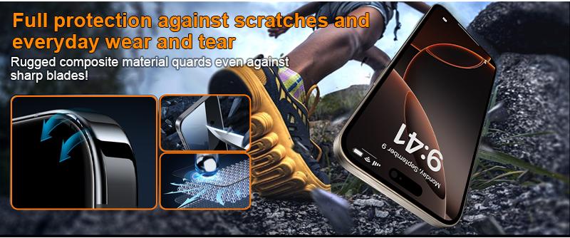 One Fish 360° Privacy Screen Protector 2 Pack, For iphone, Up, Down, Left, Right Privacy,Drop Protection, Cell Phone Accessories.