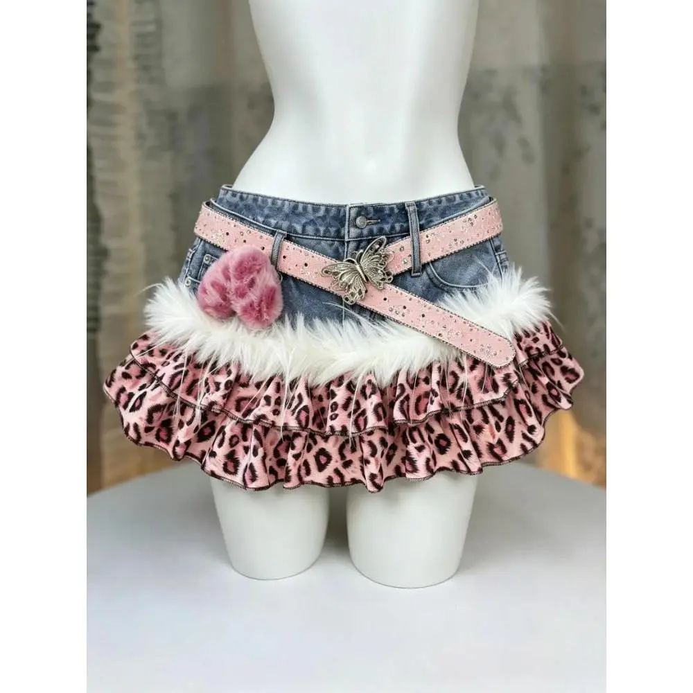 2026 Womens American Vintage Mini Denim Skirts Y2K Punk Subculture Retro Outfits Sexy Slim Fit Party Jean Skirts For Young Girls