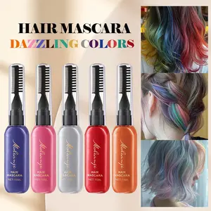 Temporary Highlights Hair Dye Cream with Brush, Multicolor Festival Hair Color Paste, Highlight Balayage, Easy to Use, Fashionable Hairstyle for Daily, Party, Halloween