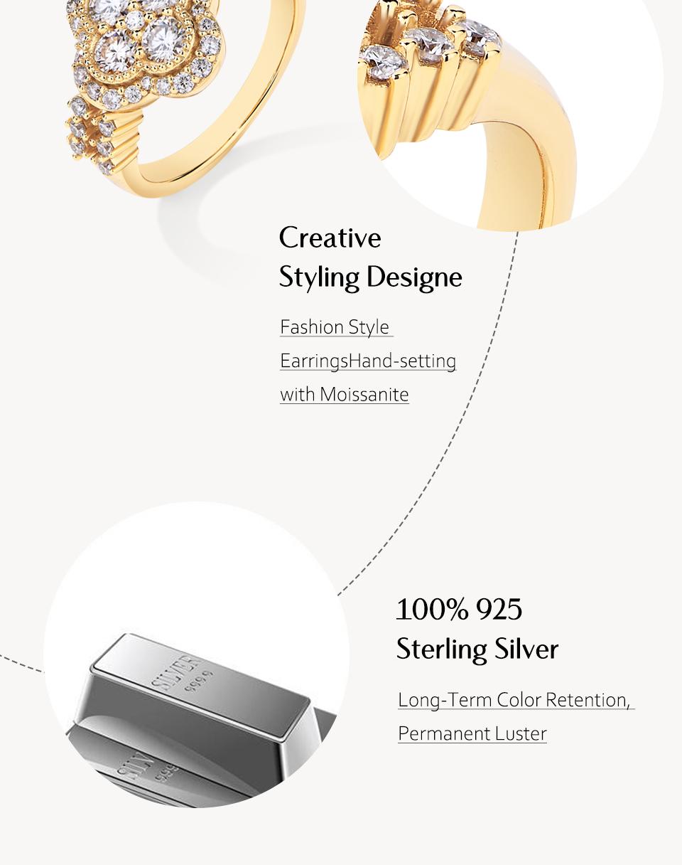 Total 1.3 Carat D/VVS1 Color Synthetic Moissanite Ring for Man and Women For Daily Wear and Gift For Engagement Wedding Ring R126 SpringStatements