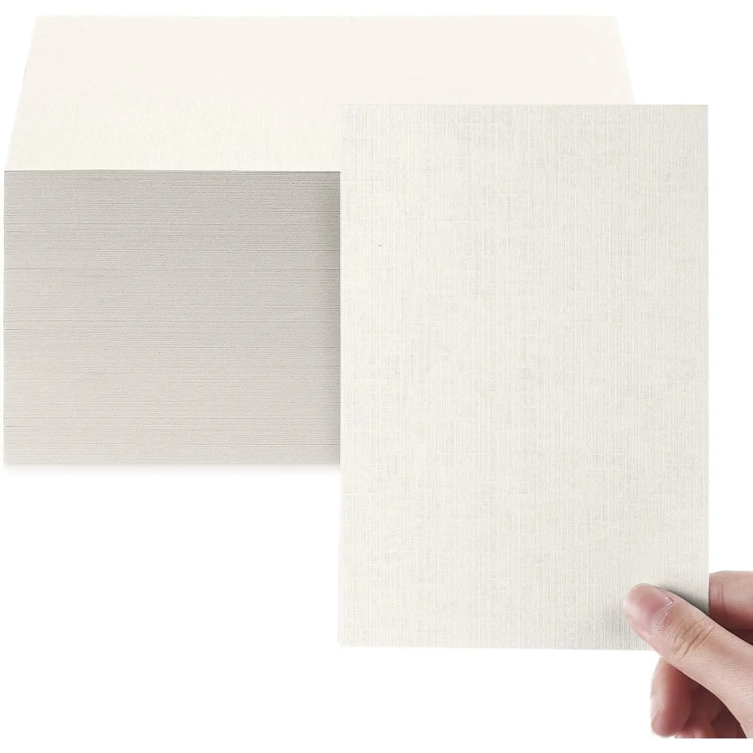 200 Sheets Linen Cardstock 4 x 6 Inches Invitation Cardstock Heavyweight Printer Paper 92lb 250GSM Card Stock for Printer Index Cards Cover Postcards Blank Note (Cream)