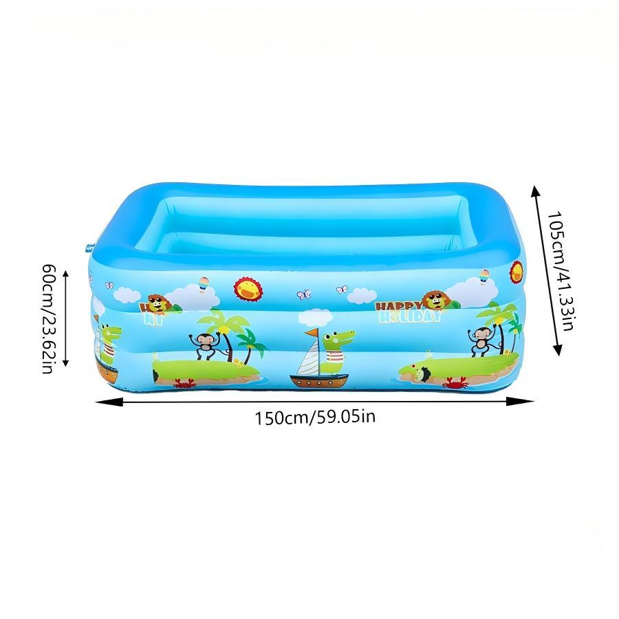 1.2-meter Thickened PVC Inflatable Swimming Pool, Portable Outdoor Camping Inflatable Pool, Kiddie Pool, Essential for Family Fun in Gardens, Lawns, and Indoor/Outdoor Summer Parties