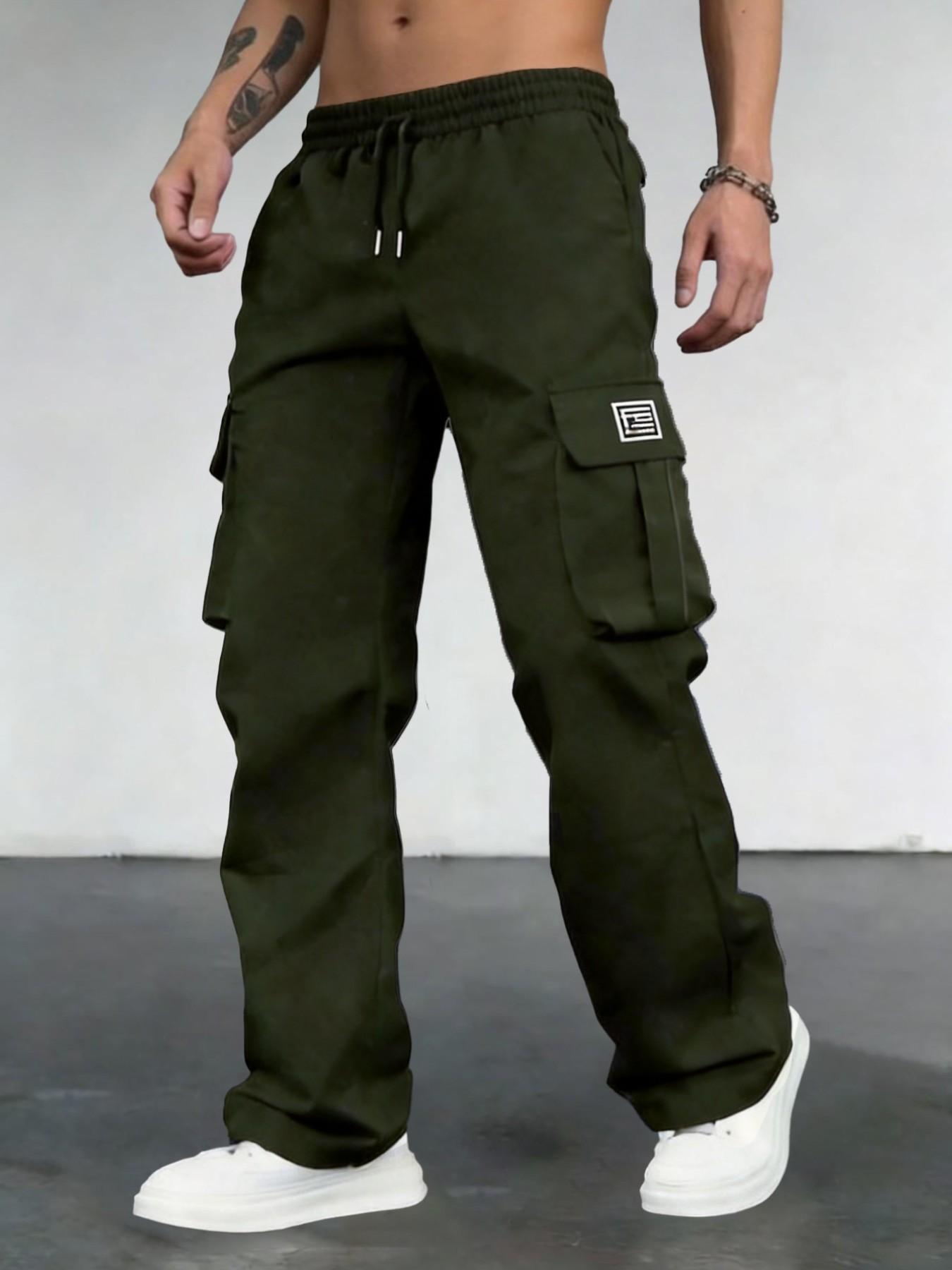 Men's Casual Summer Lightweight Athletic Fitted Cut Work Pants, Fashion Multi-Pocket Outdoor Sports Long Pants, Comfortable and Stylish Casual Trousers Men's Clothing