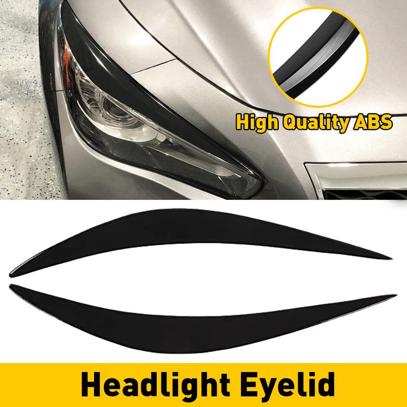 AUXITO For Infiniti Q50 14-21 High Quality Gloosy Black Headlight Eyelid Eyebrow Cover AUXITO For Infiniti Q50 14-21 High Quality Gloosy Black Headlight Eyelid Eyebrow Cover