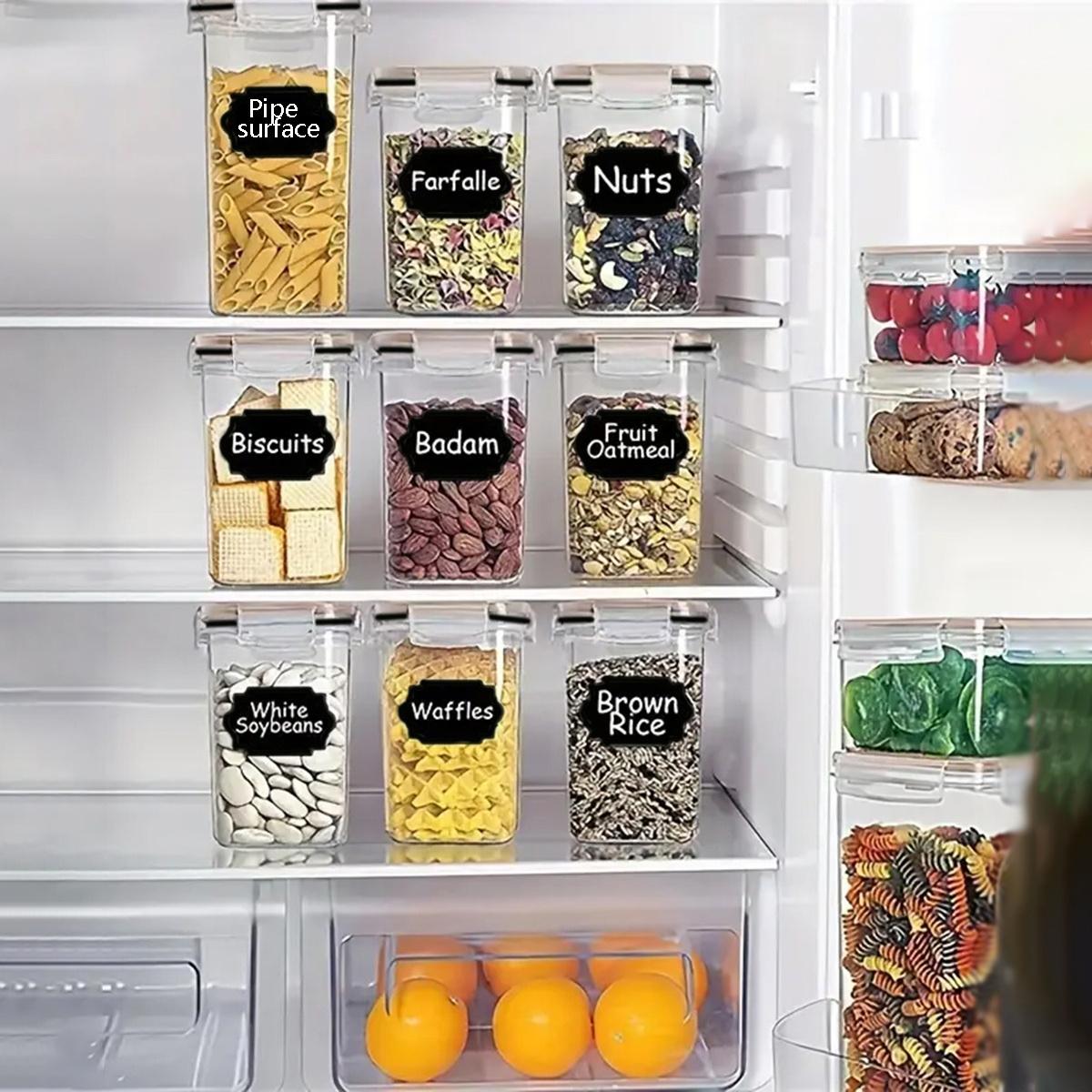 7/15/24-piece set Stackable Airtight Pantry Storage Containers, Leakproof Plastic Food Containers for Flour, Sugar & Cereal