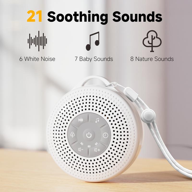 Portable Sound Machine, USB Rechargeable Wireless Multifunctional Desktop Speaker with 21 Nature Sounds, White Noise Machine for Sleep, Relaxation, Home, Office, Wireless Audio #TOP PICKS