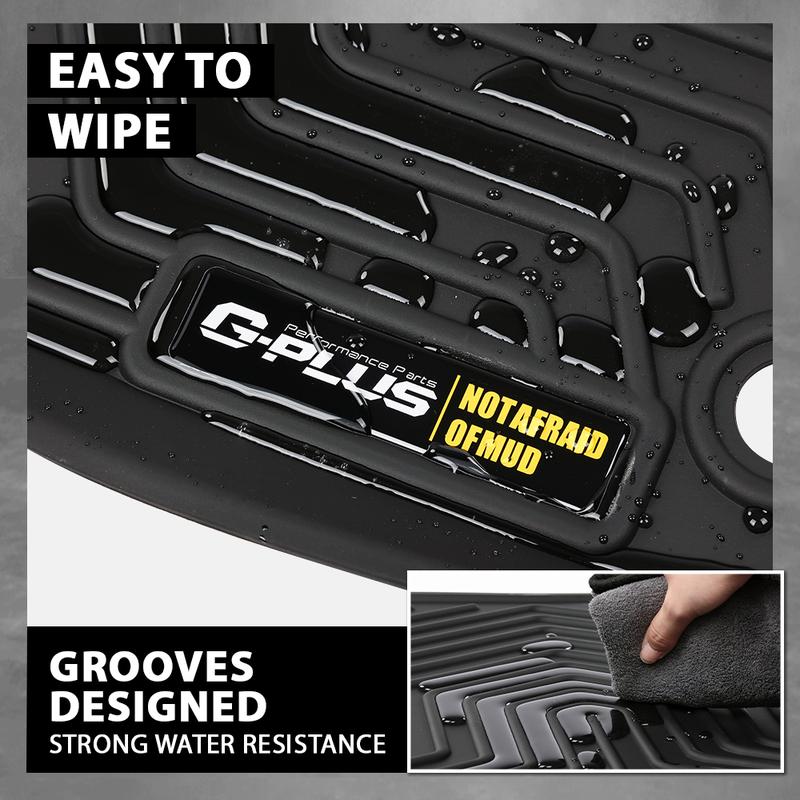 CROSSDESIGN Fit For 2023-2024 Honda CR-V CRV TPE Car Floor Mats All Season Liners 3PCS