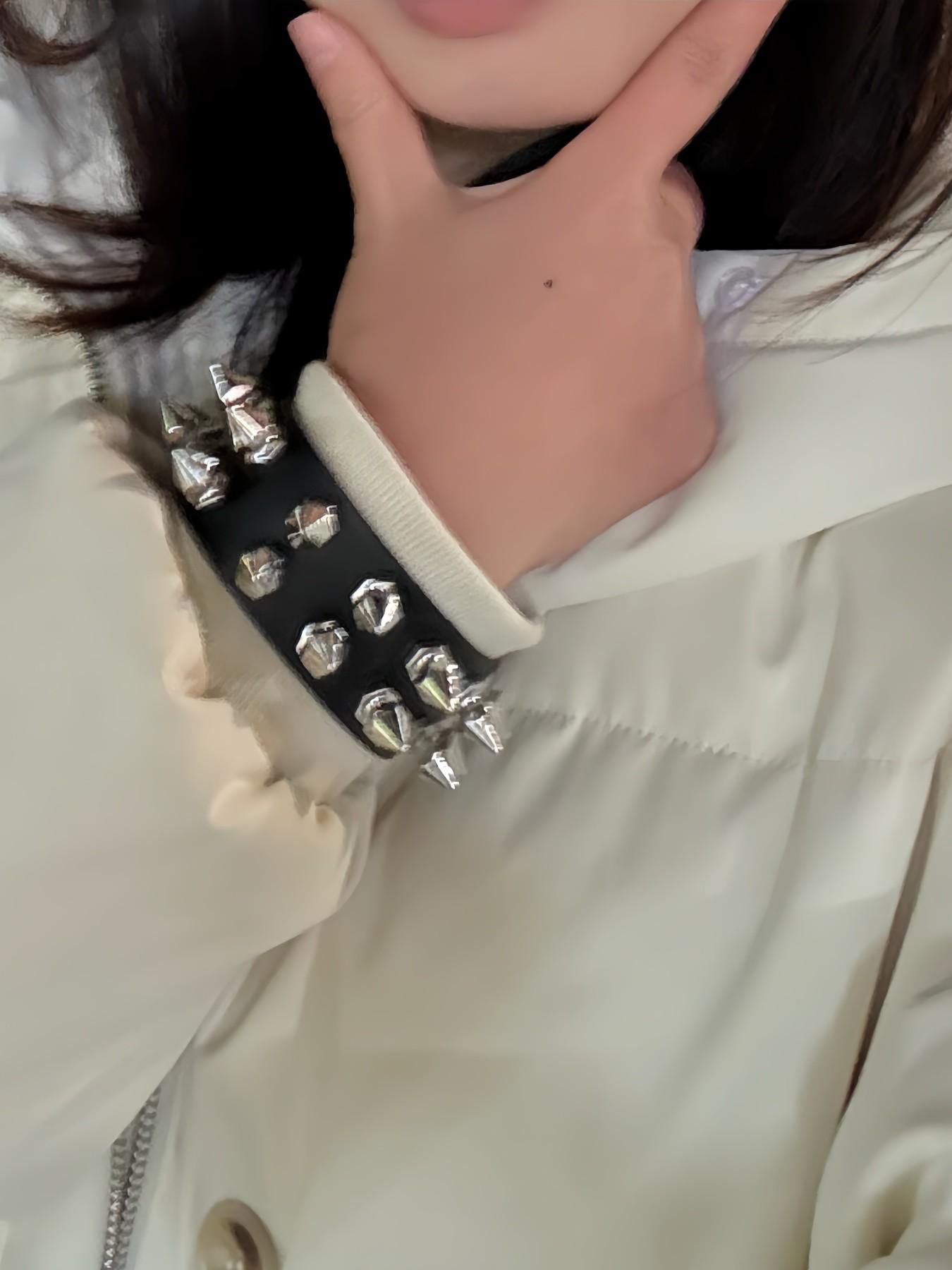 Punk Spike Leather Wrap Bracelet for Men Women –Studded Cuff with Irregular Wrap Design, Vintage Gothic Rock Bangle, Adjustable Black Wristband, Unique Singles Party Gift for Him Her