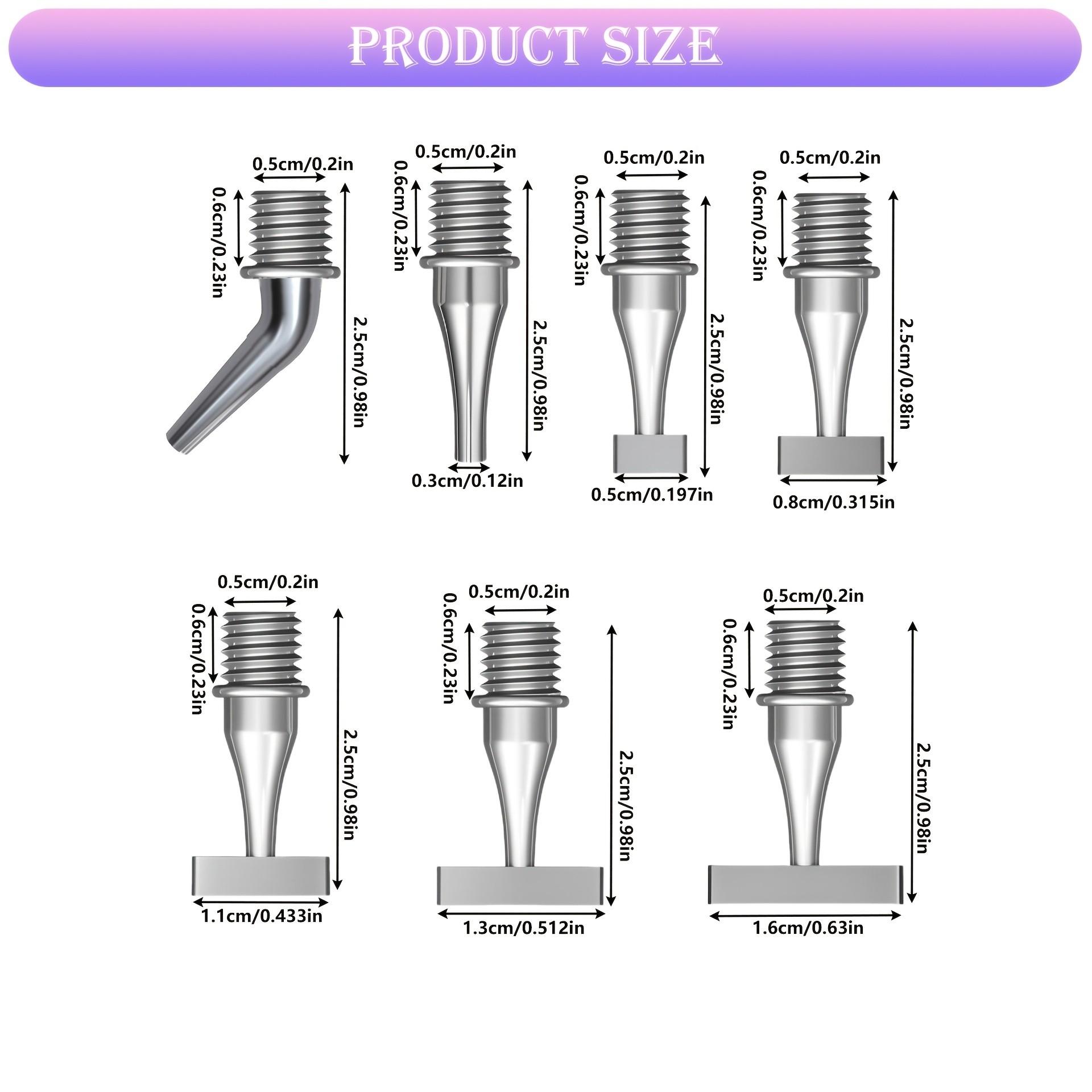 Stainless Steel Screw Multi-Functional Durable Material Vacuum Diamond Painting Replacement Head Set, Compatible with Most Vacuum Diamond Pens, Diamond Art Tools