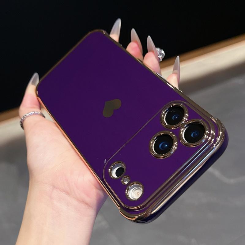 for iPhone 17 Pro Max 16 15 14 13 12 Phone Case, Luxury Cute Gold Love Heart for Women Side Small Pattern Luxury Plated Edge Camera Protection Soft Silicone Shockproof Bumper Cover for iPhone 17 Pro Max 16 15 14 13 12 Phone Case, Luxury Cute Gold Love Heart for Women Side Small Pattern Luxury Plated Edge Camera Protection Soft Silicone Shockproof Bumper Cover