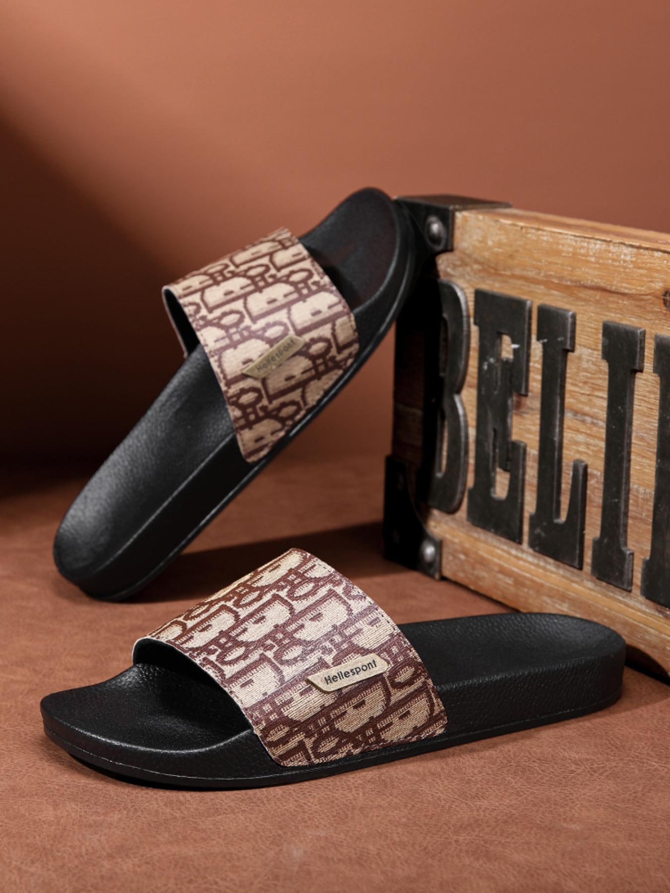 Men's Letter Print Slides, Slide Slippers, Casual Comfortable Lightweight Summer Sandals for Beach, Pool & Outdoor Wear, Trendy Casual Flip Flops for Active Lifestyles, Boy, Slipper