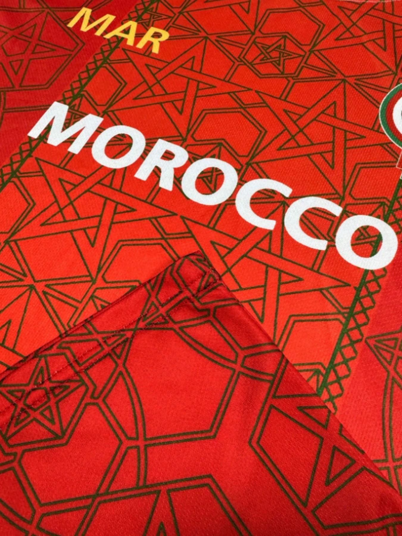 Moroccan men's football jersey, football sports shirt, and outdoor fitness running football T-shirt, suitable for football training matches, football enthusiasts, and men's gifts for the World Cup