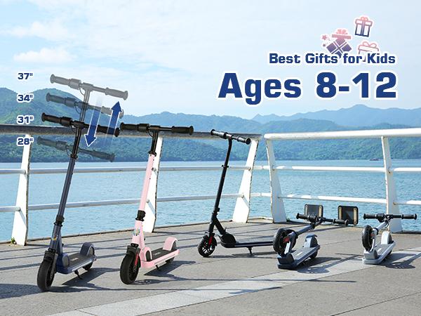 [Livestream Deal] CAROMA Electric Scooter for Kids Ages 6-14, 150W Motor, 10 mph, 80 mins Ride Time, Adjustable Speed & Height, Colorful Lights, LED Display, Foldable Kids Electric Scooter, Ideal Gifts for Kids