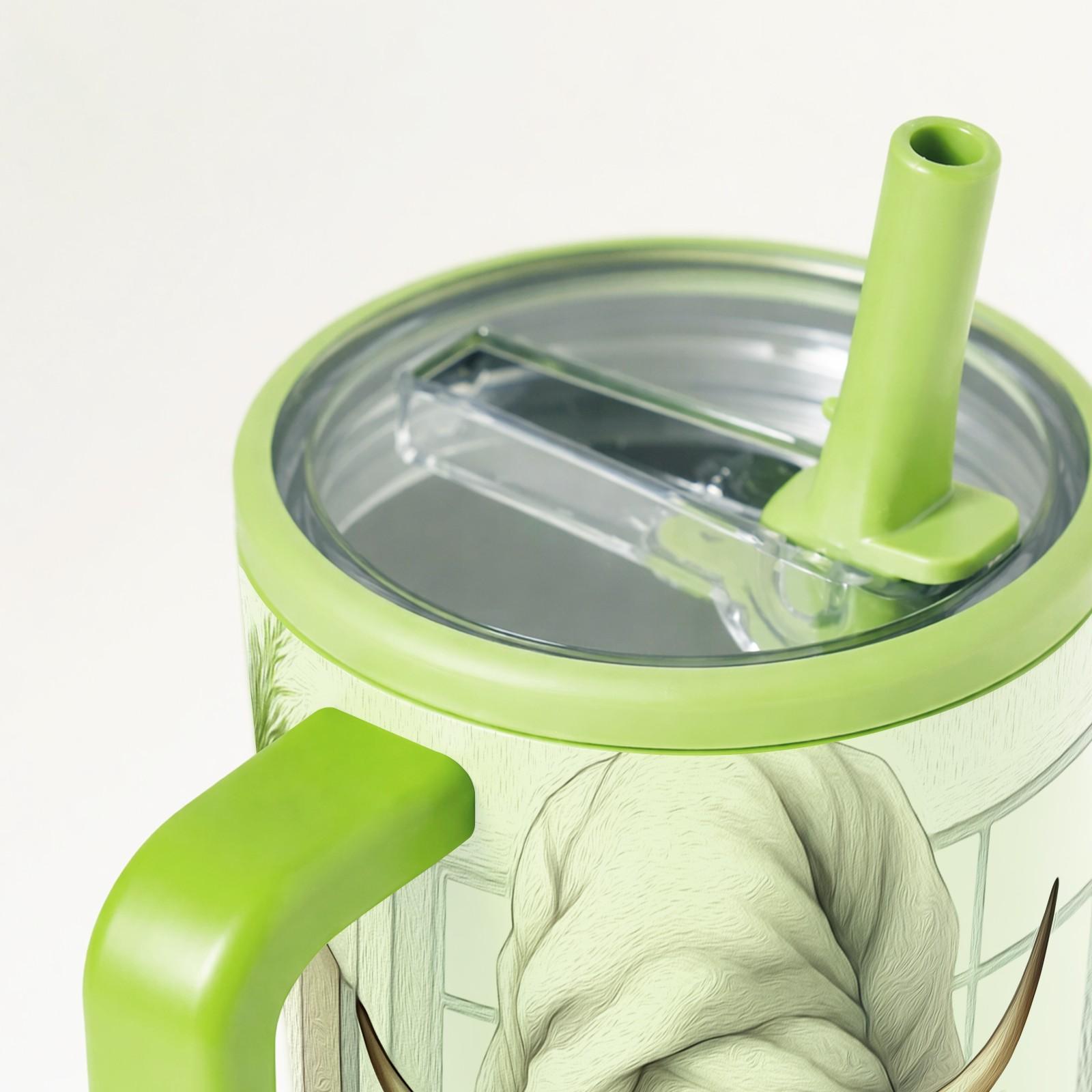 1 Pc 40oz insulated mug, funny cow mom vacuum mug, double wall thermal mug with handle, leak-proof lid, large capacity for hot cold drinks, keeps hot 12h cold 24h, stainless steel skinny tumbler, cute animal gift for women coffee lovers