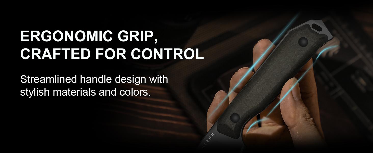 Kizer Begleiter Fix 3V Camping & Hiking EDC Knife 1045 steak  knife camping  knives dailycarry  tool Compact Folding Grip Knife fixed  blade  knife