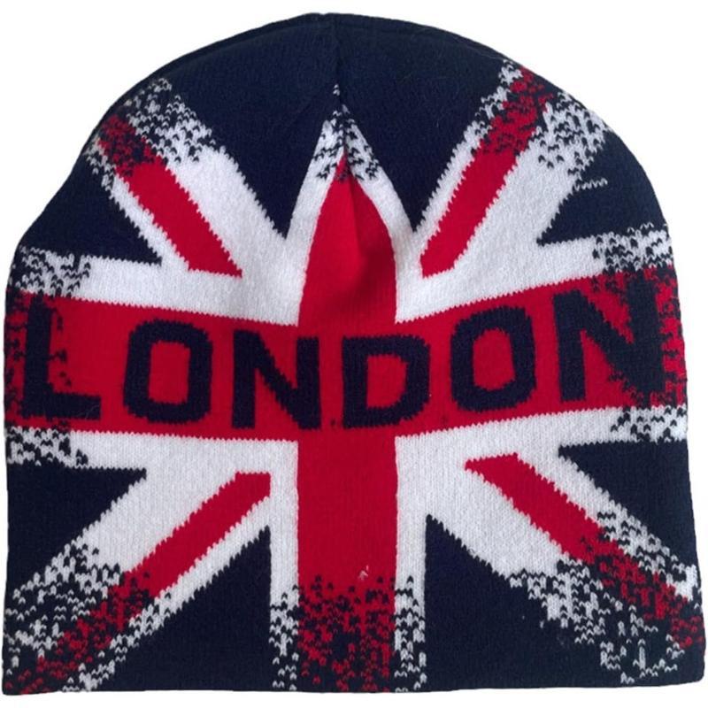 USA & UK Flag Beanie Hat – Winter Warm Knitted Skull Cap for Men & Women (3 Styles)