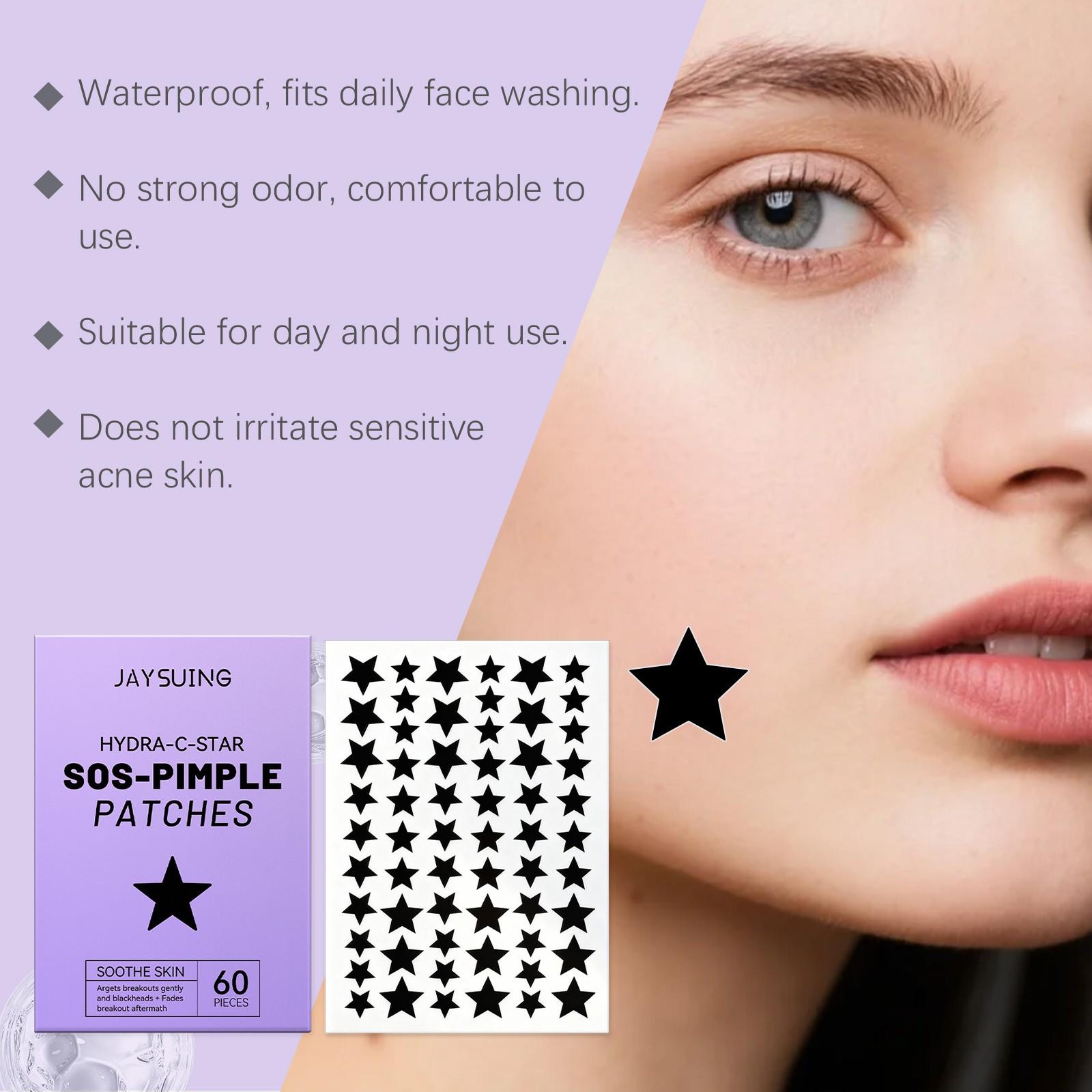 Jaysuing Star Acne Patch | Cute Star Design Covers Acne & Gentle Care for Blemish Skin