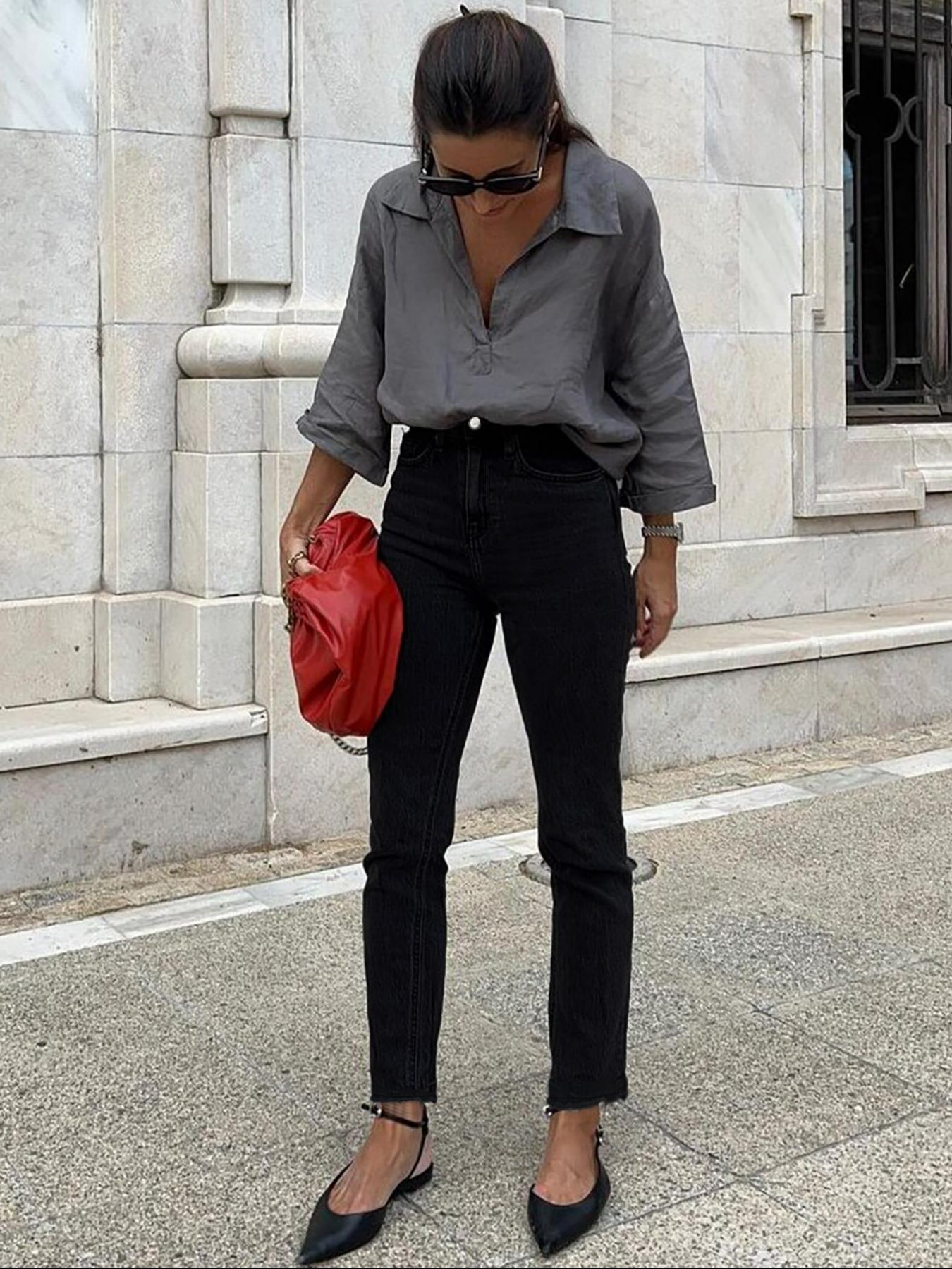 Elastic Washed Casual Slim-Fit Straight Jeans, Fashion Jeans, Plain Denim Jeans for All Seasons, Elegant Style for Dates & Daily Wear