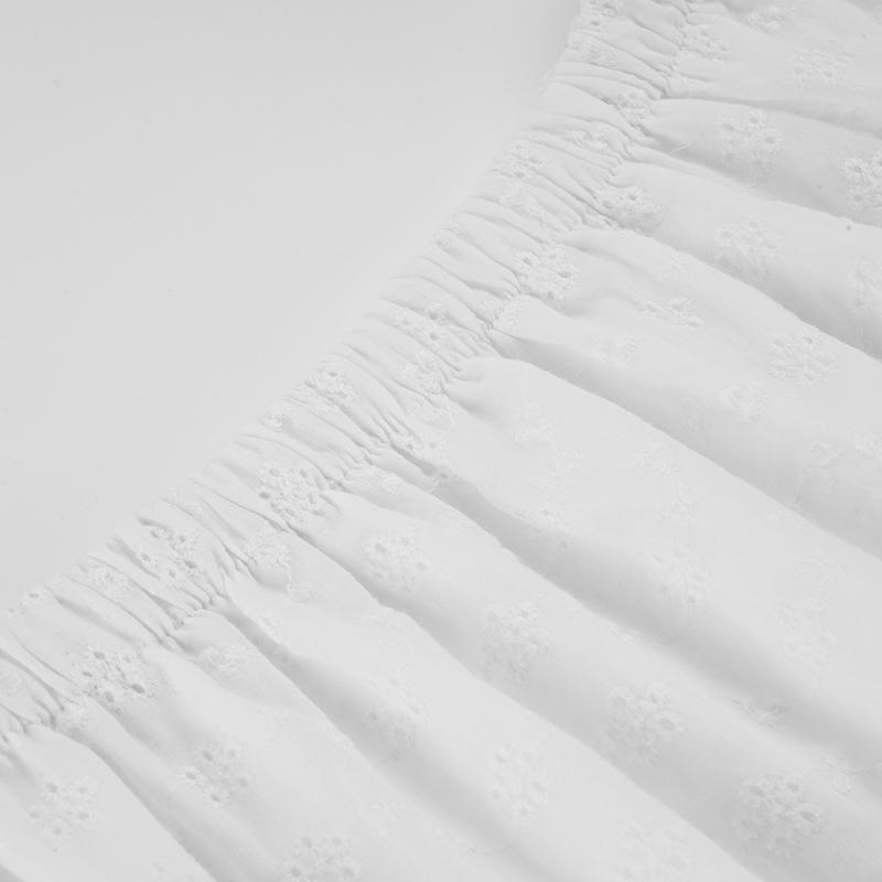 Bohemian Casual Style Textured A-Line Midi Skirt for Women with Ruffle Trim, Loose-Fitting Polka Dot Design for Leisure Wear